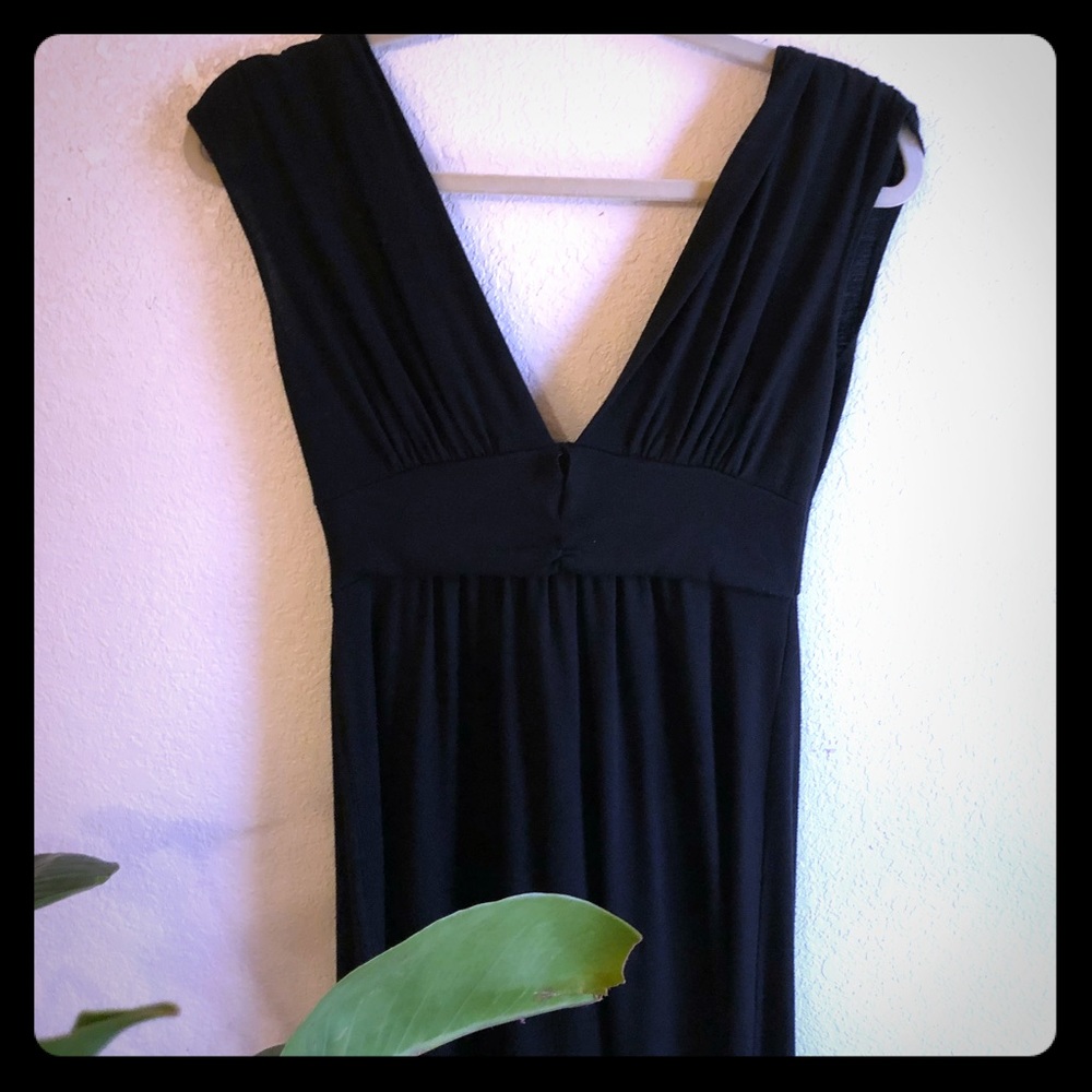 Low back used le lotus blue midi dress
